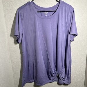 Old Navy Purple Short Sleeve Tee with Front Knot